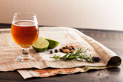 Close-up of drink on table