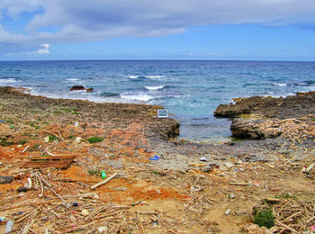 Scenic view of sea against sky