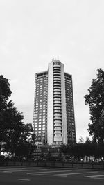 Low angle view of modern buildings against sky