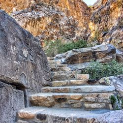 Stone steps leading to cliff