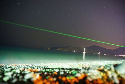 Scenic view of landscape at night