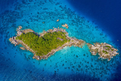 High angle view of beach