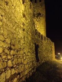 View of old ruin at night