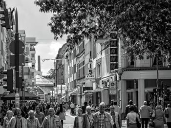 People walking in city