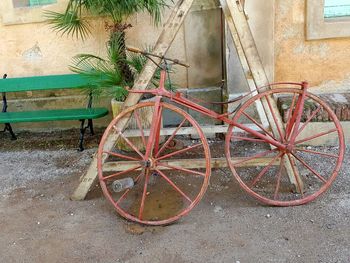 Close-up of bicycle wheel