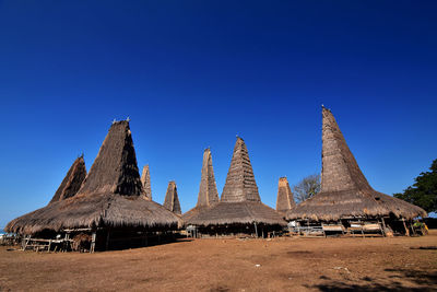 Kampung tarung used to the one of the iconic village in sumba island, indonesia