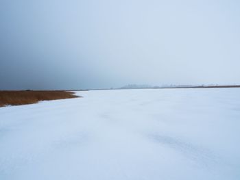 Scenic view of snow covered landscape