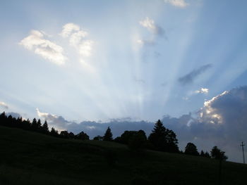 Scenic view of landscape against cloudy sky