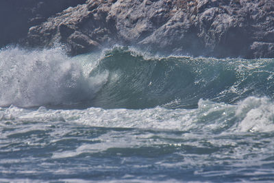 Water splashing in sea