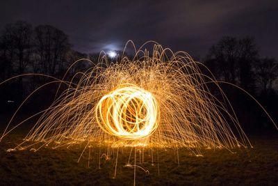 Light trails at night