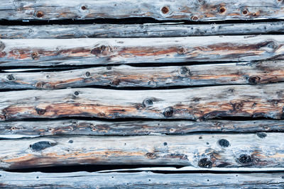 Full frame shot of weathered wooden wall