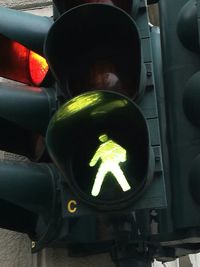 Close-up of road signal