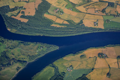 Aerial view of agricultural field