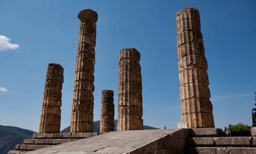 View of old temple against sky