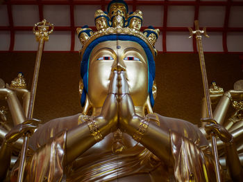 Close-up of statue in temple