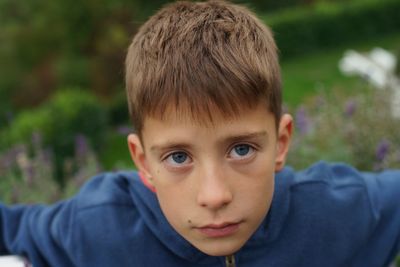 Close-up portrait of cute boy