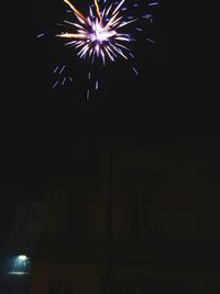 Fireworks display at night