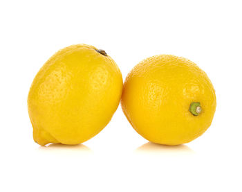 Close-up of oranges against white background