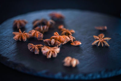 High angle view of food on table