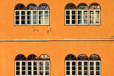 Full frame shot of orange building
