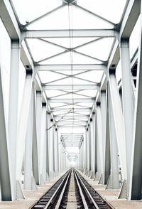 View of empty railway bridge