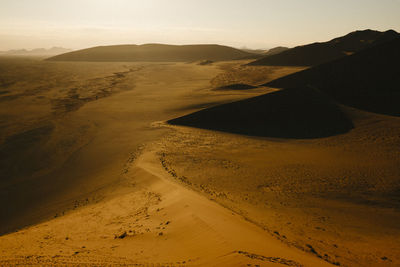 Scenic view of desert against sky