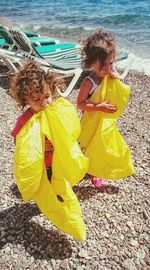 Girl enjoying at beach