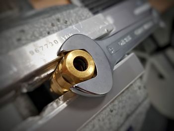 Close-up of machine part