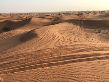 Aerial view of a desert