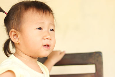 Close-up portrait of cute baby