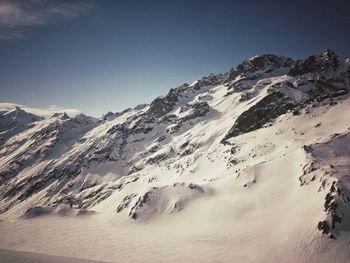 Scenic view of snowcapped mountains