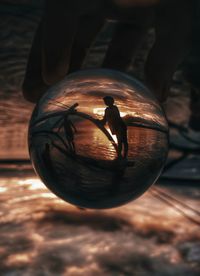 Close-up of a crystal ball