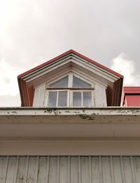 Low angle view of old building against sky