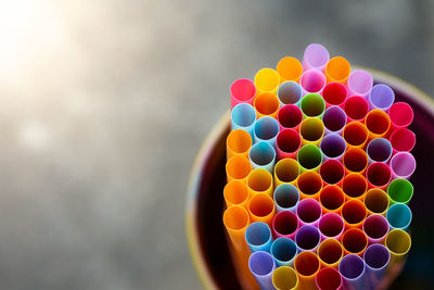 Close-up of multi colored balloons