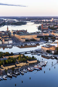 Aerial view of skeppsholmen, stockholm, sweden