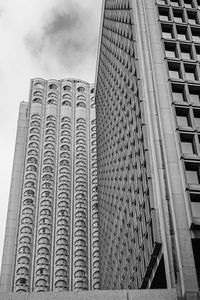 Low angle view of modern building against sky