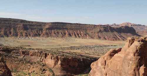 View of rock formations against sky