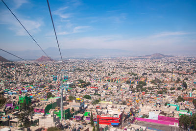 Iztapalapa neighborhood in mexico city from the cablebús