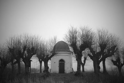 Built structure with trees in background