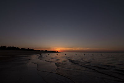 Scenic view of landscape at sunset