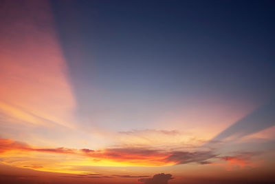 Scenic view of sky during sunset