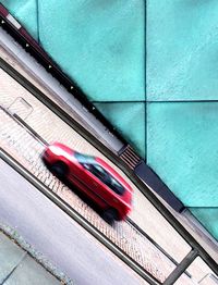 Close-up of red wall