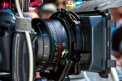 Close-up of camera