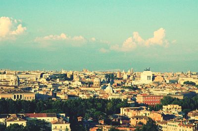 High angle shot of townscape