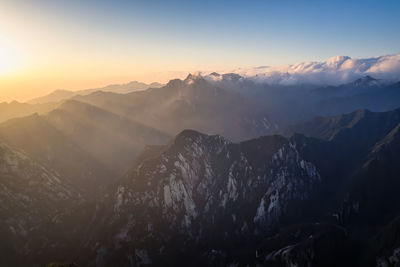 Sunrise over the mountains