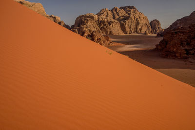 Scenic view of desert against sky