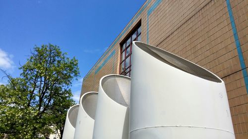 Low angle view of building against clear sky