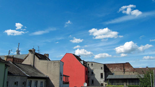 Low angle view of house against sky