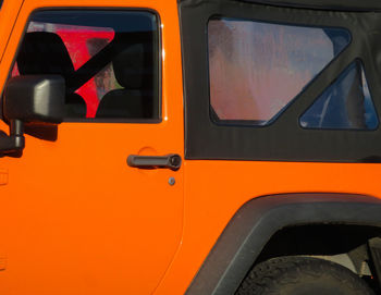 Close-up of car window