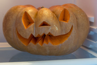 Close-up view of pumpkin